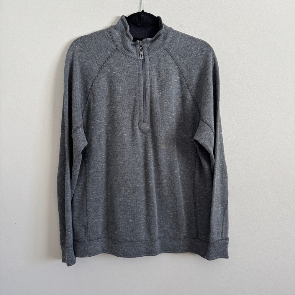 Tommy Bahama Men’s Grey 1/4 Zip Pullover Sweater size Small Cotton Blend